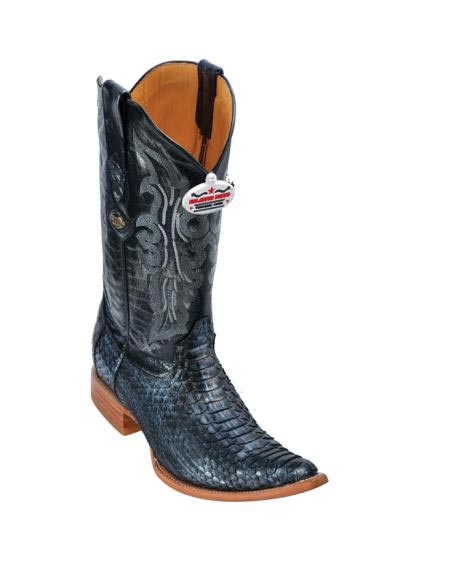 Mensusa Products Metallic Silver Python Cowboy Boots 277