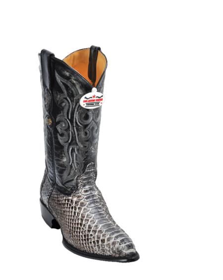 Mensusa Products Los Altos Rustic Black Python JToe Cowboy Boots 297