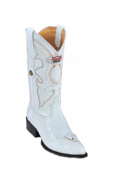 Mensusa Products Los Altos White Cobra Cowboy Boots with Head 257
