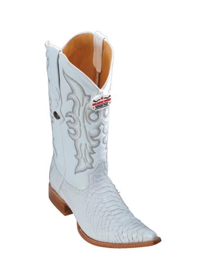 Mensusa Products Los Altos White Python Cowboy Boots 277