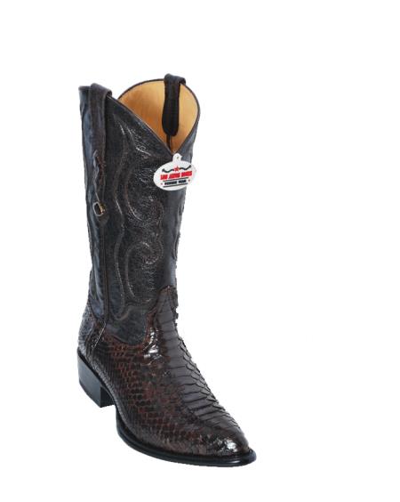 Mensusa Products Los Altos Brown Python JToe Cowboy Boots 297