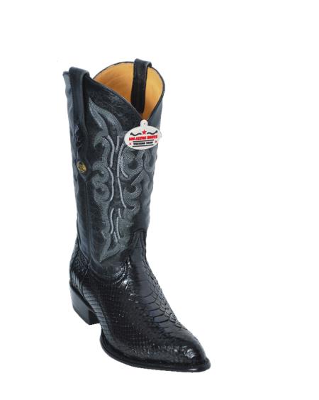 Mensusa Products Los Altos Black Python JToe Cowboy Boots 297