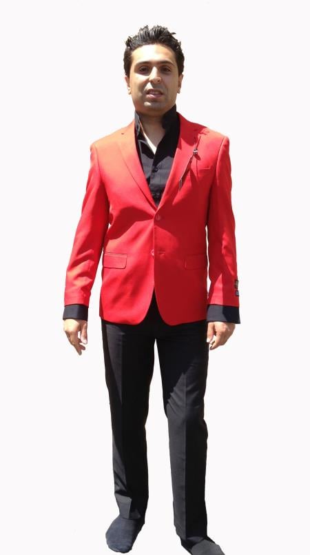 Mensusa Products Men's Stylish Sportcoat/ Blazer in Hot Red Color