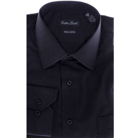 Mensusa Products Men's Modernfit Dress Shirt Black 29