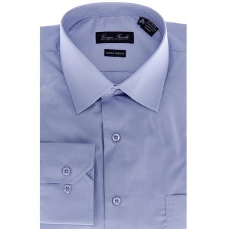 Mensusa Products Men's Modernfit Dress Shirt Blue 29