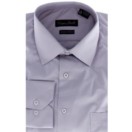 Mensusa Products Men's Modernfit Dress Shirt Grey 29