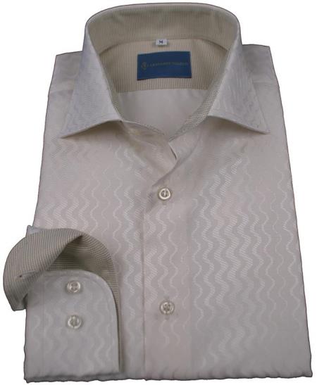 Mensusa Products Mens 1 Cotton L/S Shirt Ivory