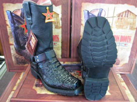 Mensusa Products Los Altos Genuine Crocodile Black Motorcycle Biker Western Cowboy Boot