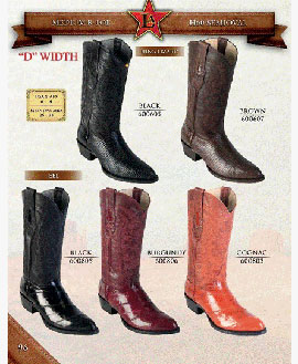 Mensusa Products Los Altos Black Genuine Eel Western Cowboy Boot