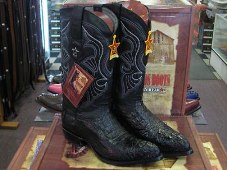 Mensusa Products Los Altos Black Genuine Crocodile Western Cowboy Boot