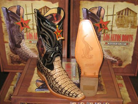 Mensusa Products Los Altos Square Oryx Genuine Crocodile Western Cowboy Boot