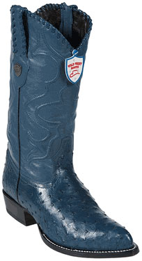 Mensusa Products Wild West Blue Jean Full Quill Ostrich Cowboy Boots 517