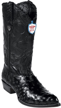 Mensusa Products Wild West Black Full Quill Ostrich Cowboy boots 517