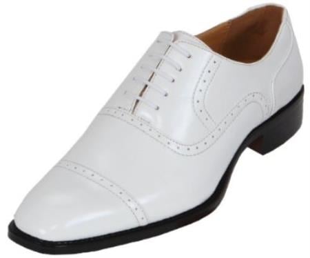 Mensusa Products Mens White Oxford Dress Shoe
