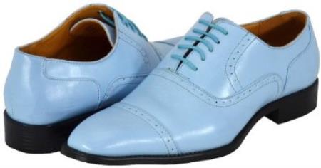 SKU#MT7402 Mens Light Blue ~ Sky Blue~baby~powder blue Dress Shoes $125