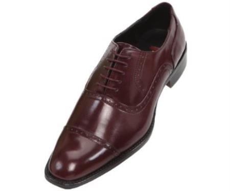 Mensusa Products Mens Burgundy Oxford Dress Shoe