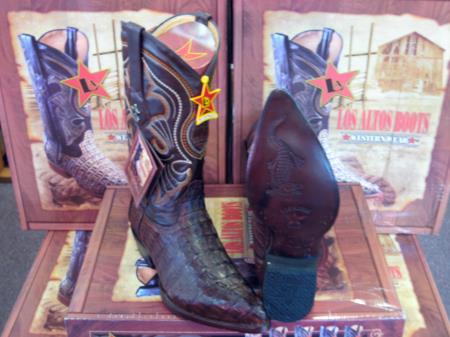 Mensusa Products Los Altos Brown Genuine Crocodile TaWestern Cowboy Boot