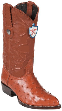 Mensusa Products Wild West Cognac Full Quill Ostrich Cowboy Boots 517
