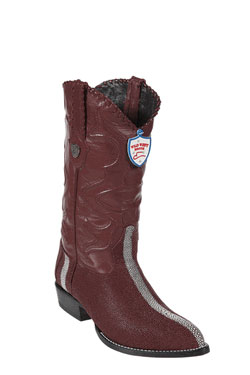 Mensusa Products Wild West JToe Burgundy Rowstone Finish Boots 457