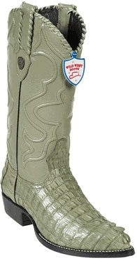 Mensusa Products Wild West JToe Military Green Caiman TaCowboy Boots 457