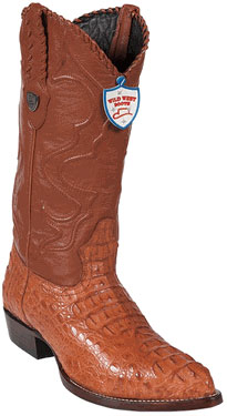 Mensusa Products Wild West Cognac JToe Caiman Hornback Cowboy Boots 457