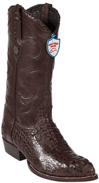 Mensusa Products Wild West Brown JToe Caiman Hornback Cowboy Boots 457