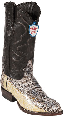Mensusa Products Wild West Natural JToe Caiman Hornback Cowboy Boots 457