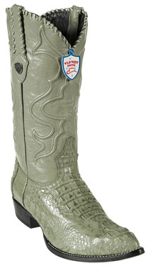 Mensusa Products Wild West Military Green JToe Caiman Hornback Cowboy Boots 457