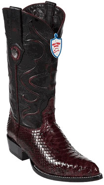 Mensusa Products Wild West Burgundy Python Boots 287