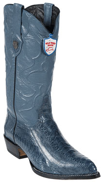 Mensusa Products Wild West Blue Jean Ostrich Leg Cowboy Boots 317