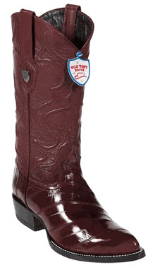 Mensusa Products Wild West Burgundy Eel Cowboy Boots 217