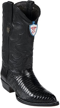 Mensusa Products Wild West Black Teju Lizard Cowboy Boots 297