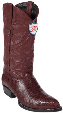 Mensusa Products Wild West Burgundy Teju Lizard Cowboy Boots 297