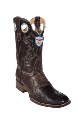 Mensusa Products Wild West Brown Ostrich Leg Wild Rodeo Toe Boots 277