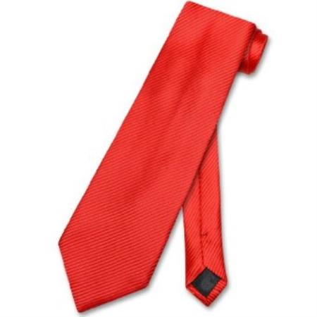 Mensusa Products Red Horizontal Striped Men's Design Neck Tie