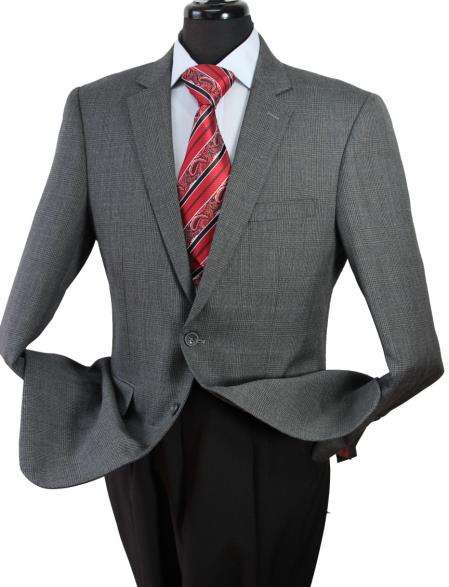 Mensusa Products Mens 2 Button Grey Check Suit