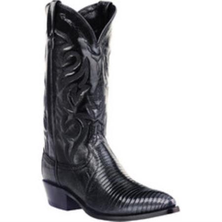 Mensusa Products Dan Post Boots Teju Lizard R Toe Black 334