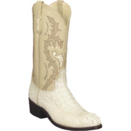 Mensusa Products Dan Post Boots Caiman Head Winter White 449