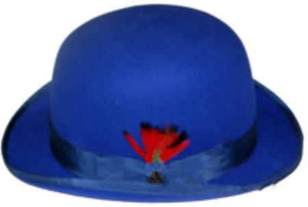 Mensusa Products Derby Royal Blue Mens 1 Wool Stylish Hat