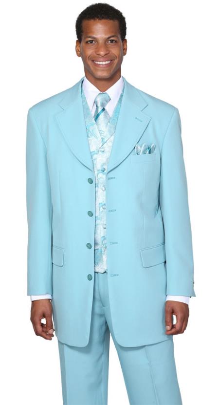 Mensusa Products Mens Aqua Fancy Vest three piece low priced fashion outfits