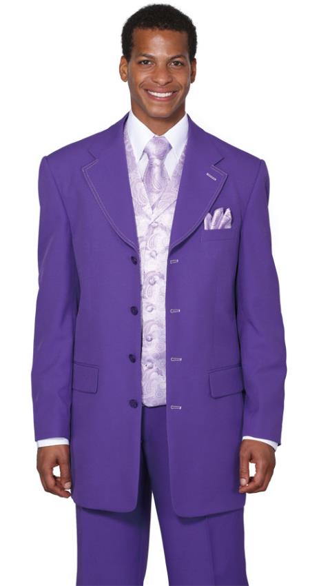 Mensusa Products Mens Purple Fancy Vest three piece low priced fashion outfits