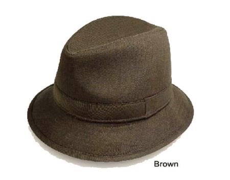 Mensusa Products New Men's Fedora Trilby Hat Brown