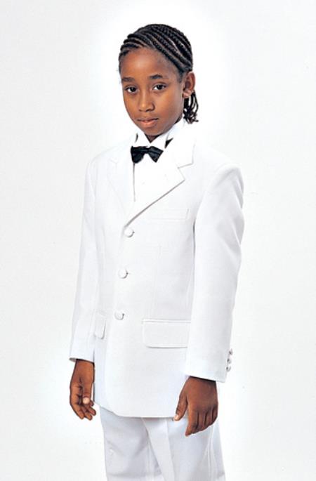 Mensusa Products Boys Church Suit White, Black