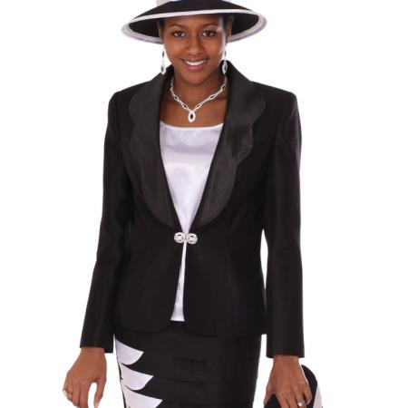 Mensusa Products New Lynda's Classic Black Church 3 Piece Dress Set