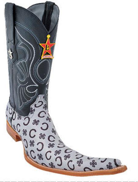 Mensusa Products Men Cowboy Boots Los Altos Western Leather 9x Toe Vintage Fashion Design Black
