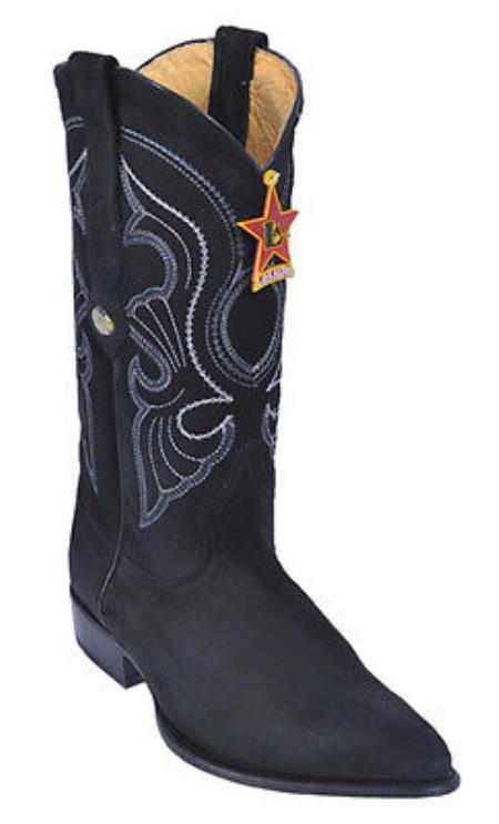 Mensusa Products Nubuck Black Los Altos Men's Cowboy Boots Western Classics Riding JToe