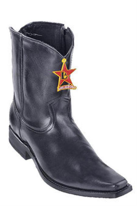 Mensusa Products Men's Los Altos Vergel Square Toe Western Boot Short Top Zipper Leather