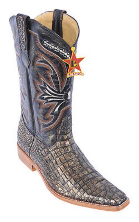 Mensusa Products Croc Belly Print Copper Los Altos Men's Cowboy Boots Western Riding