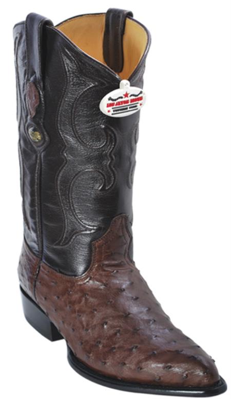 Mensusa Products Full Quill Ostrich Brown Los Altos Men's Western Boots Western Riding Classics 320