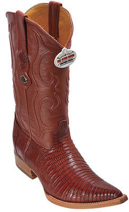 Mensusa Products Teju Lizard Cognac Brown Los Altos Men's Cowboy Boots Western Riding Design